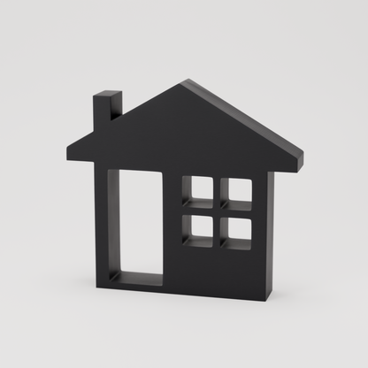 Home Silhouette with Windows