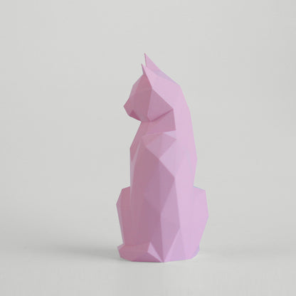Low Poly Modern Cat Sculpture