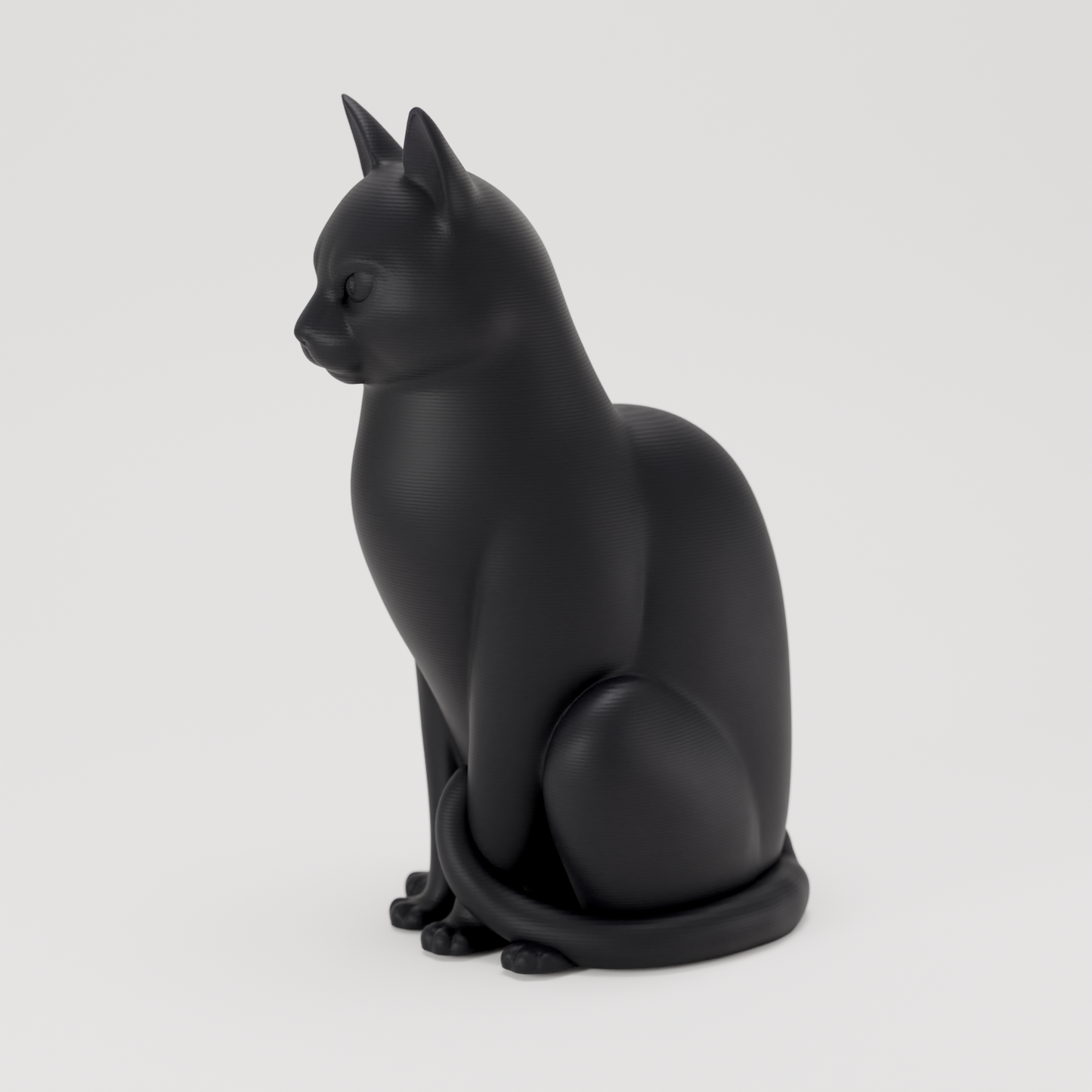 Modern Cat Sculpture - Side Profile