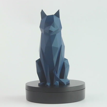 Low Poly Modern Cat Sculpture - Side Profile (premium)